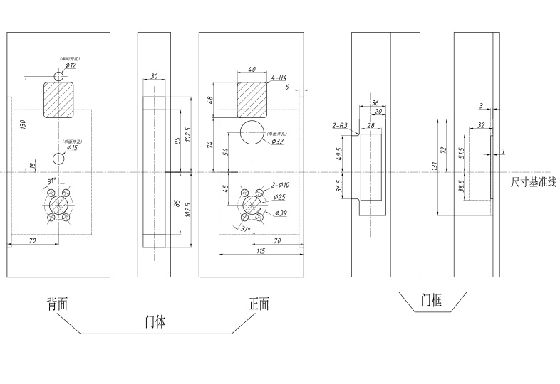 S3072配M01D(方側(cè)板)開孔圖